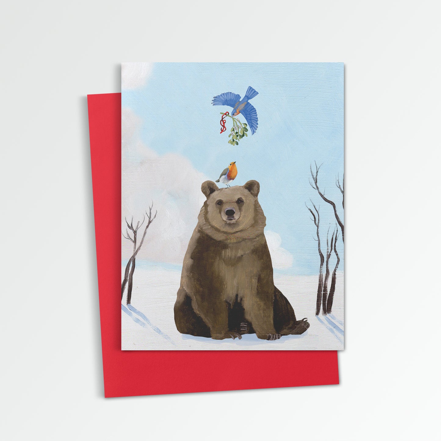 Bear & Mistletoe - Holiday Greeting Card