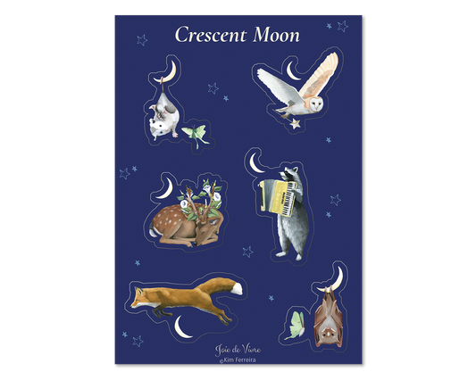 Crescent Moon Sticker Sheet