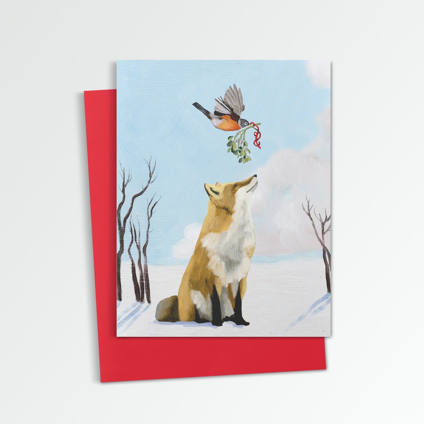 Fox & Mistletoe - Holiday Greeting Card