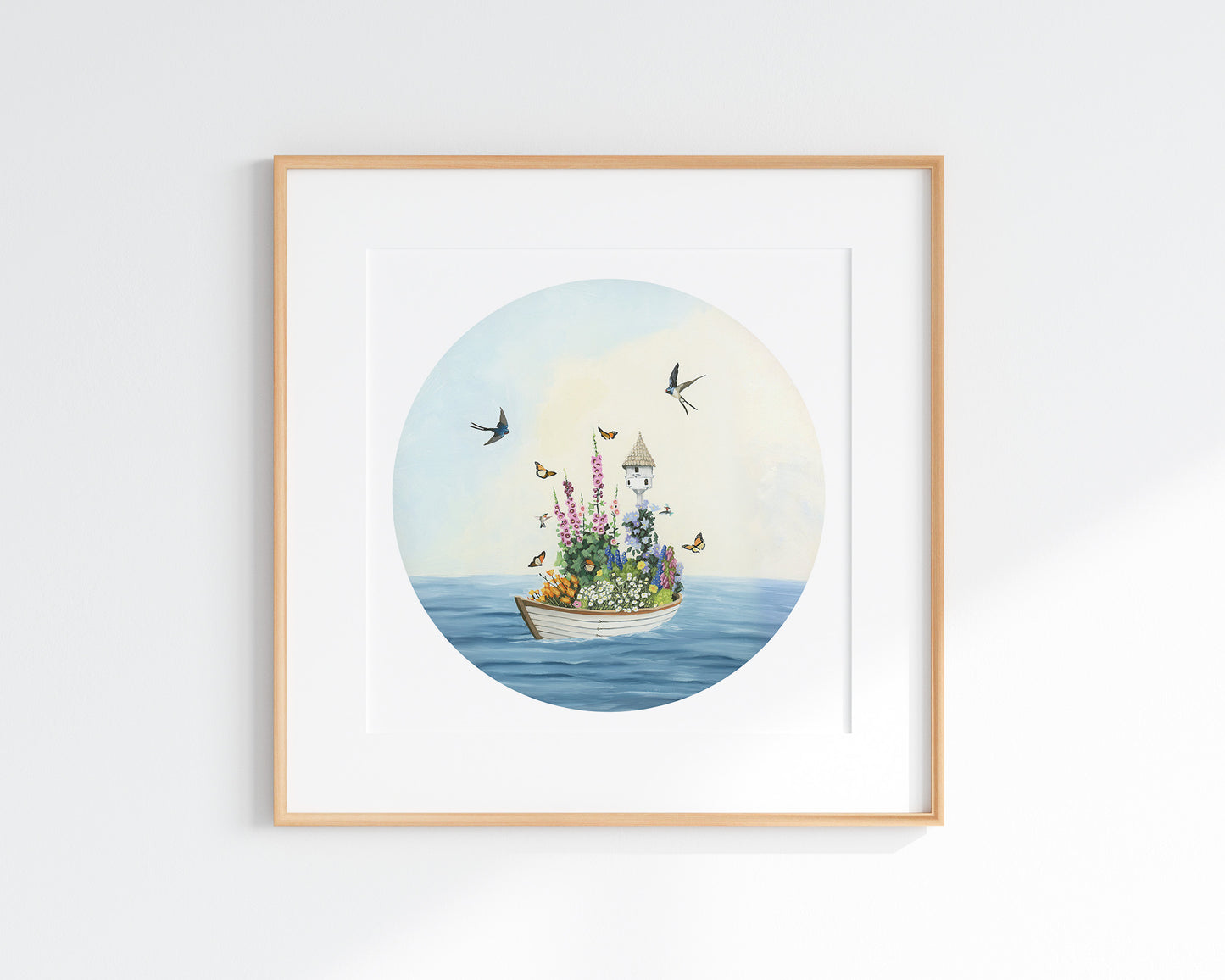 Garden in a Boat - 10x10 Art Print