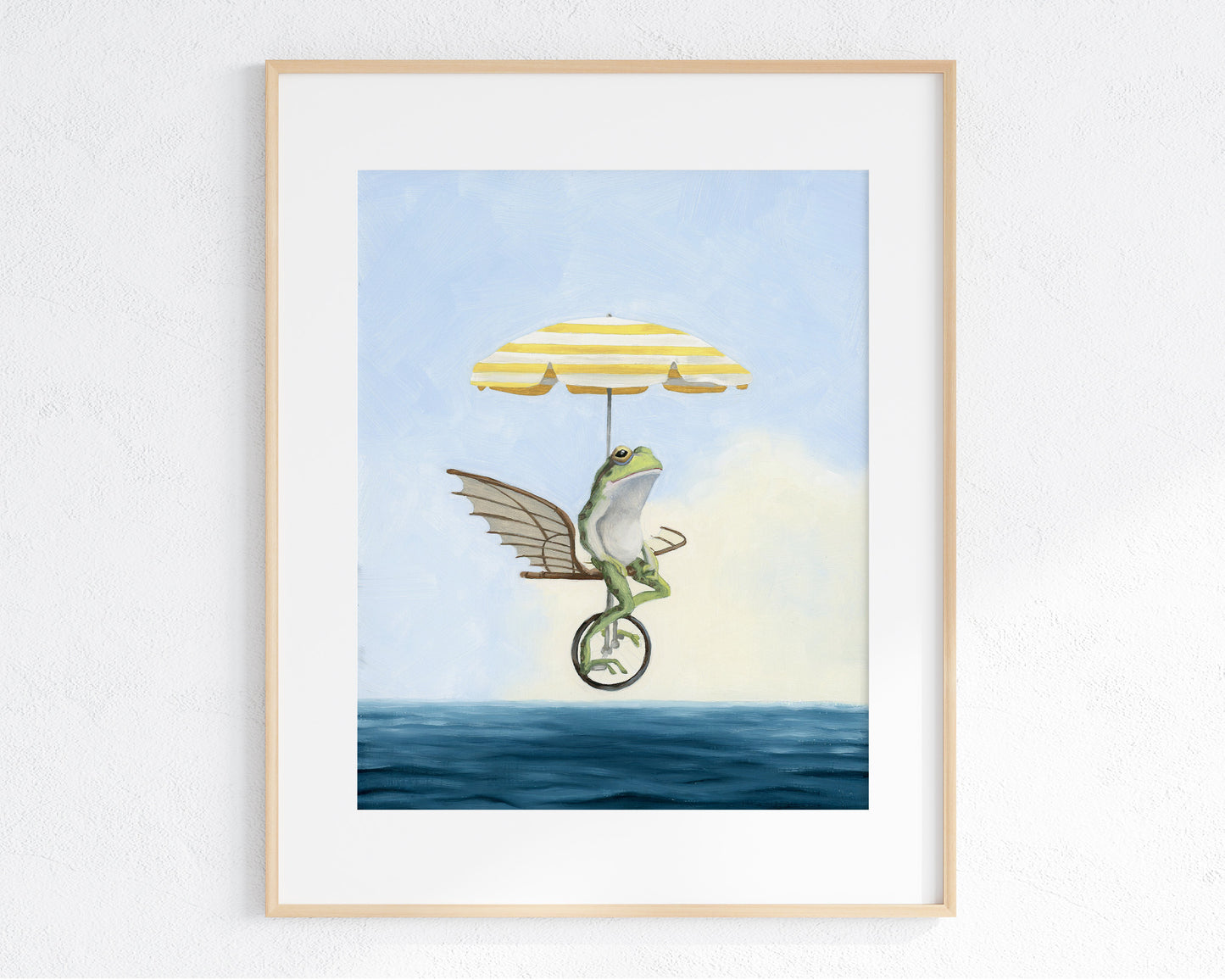 Frog w/ Unicycle and Umbrella (8x10)