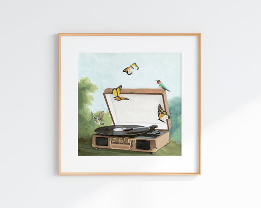 Record Player - 10x10 Art Print