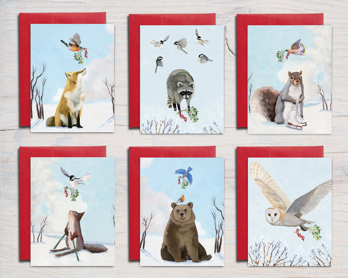 Mistletoe Assortment Box Set (6 Notecards)