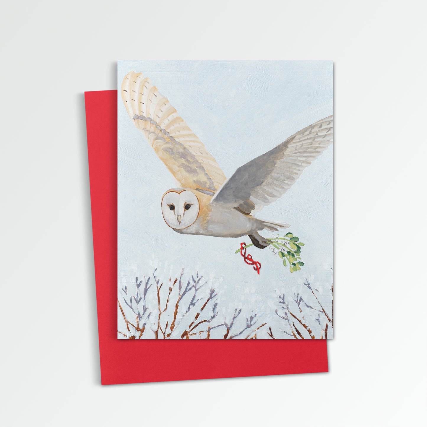 Owl & Mistletoe - Holiday Greeting Card