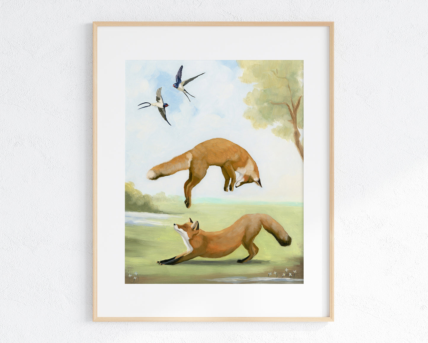 Fox Frolic Art Print (8x10)