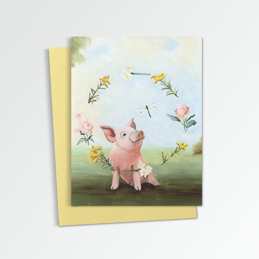 Pig Notecard (Blank Inside)