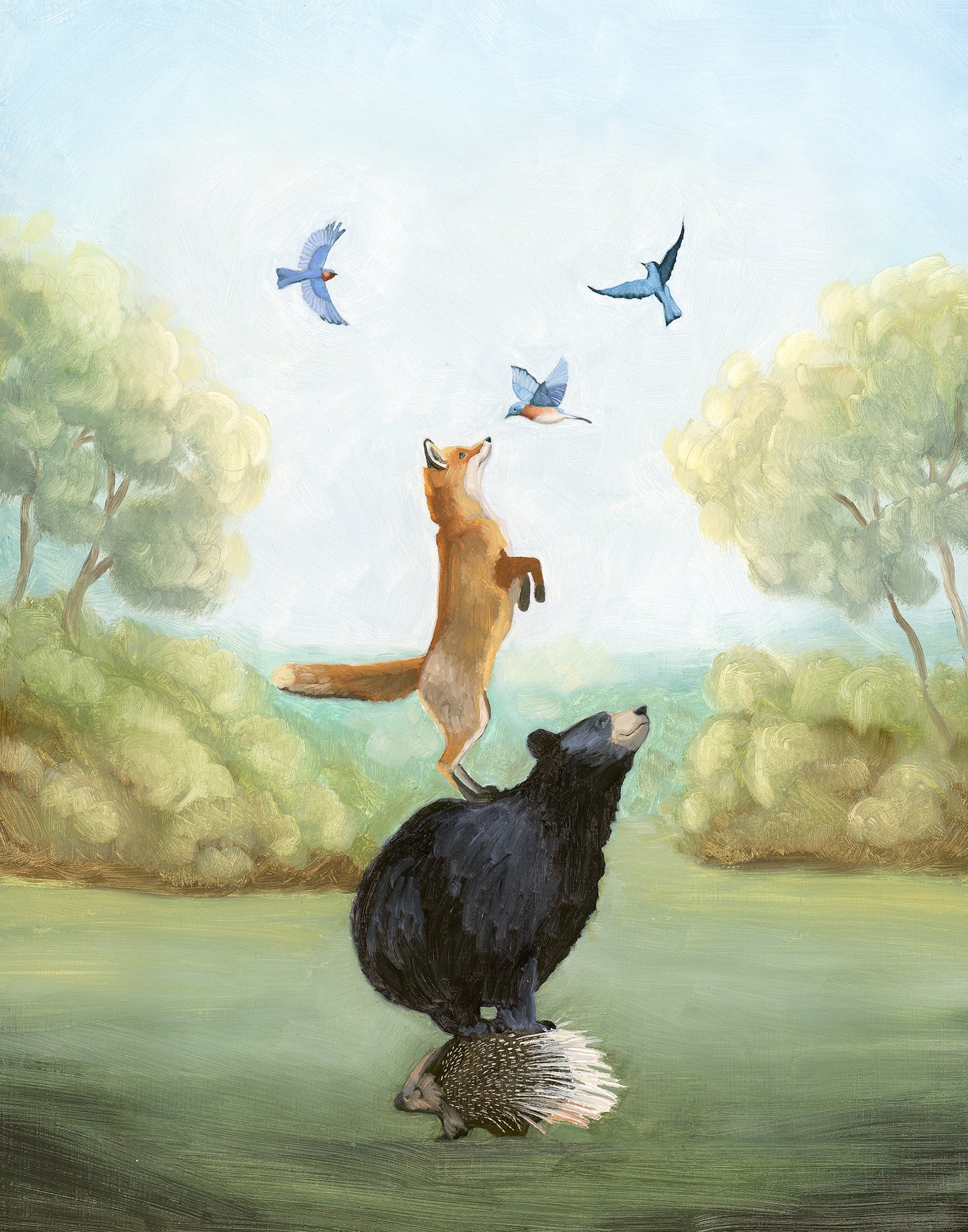 Where Bluebirds Fly - 11x14 Original Oil Painting