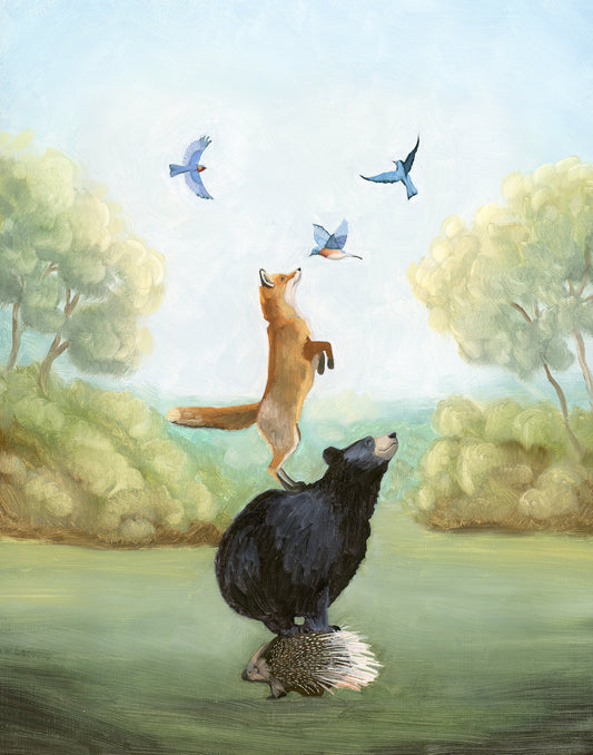 Where Bluebirds Fly - 11x14 Original Oil Painting