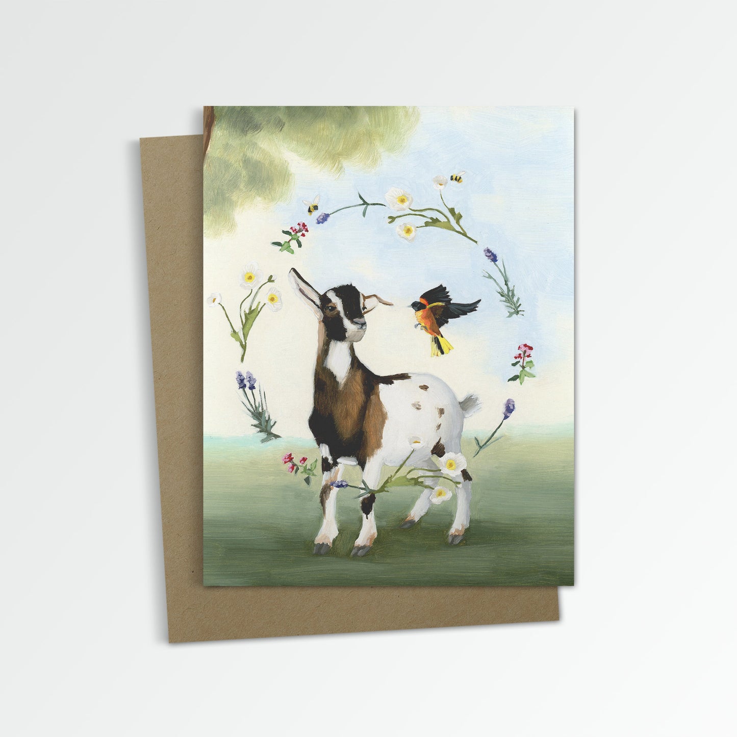 Goat Notecard (Blank Inside)