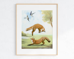 Fox Frolic - 11x14 Art Print