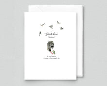Load image into Gallery viewer, Squirrel Skiing &amp; Mistletoe - Holiday Greeting Card