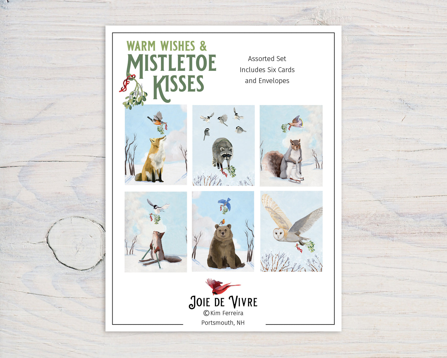 Mistletoe Assortment Box Set (6 Notecards)