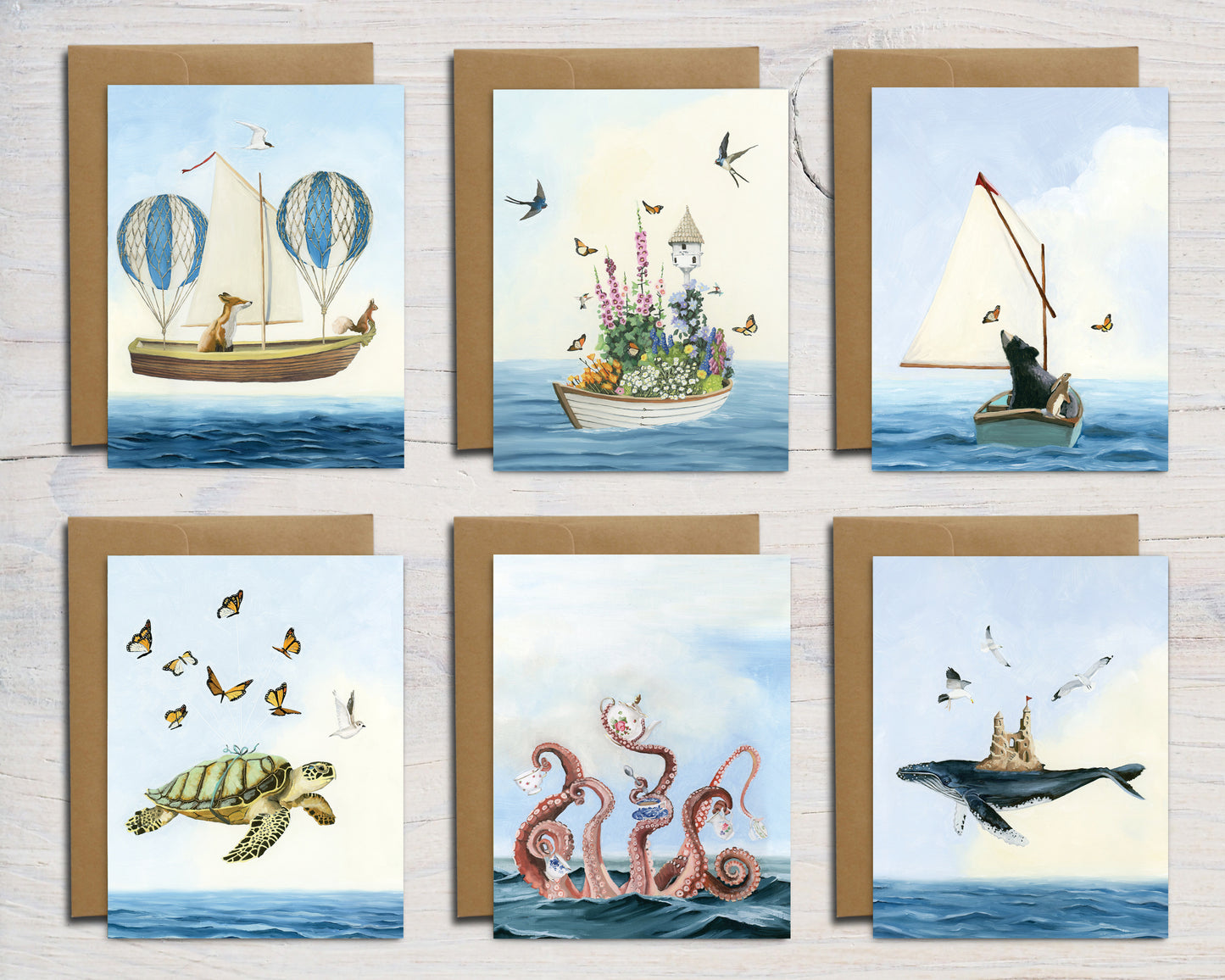 Ocean Assortment Box Set (6 Notecards)