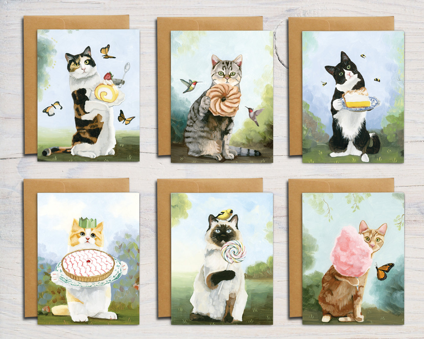 Cats and Sweets Box Set (6 Notecards)