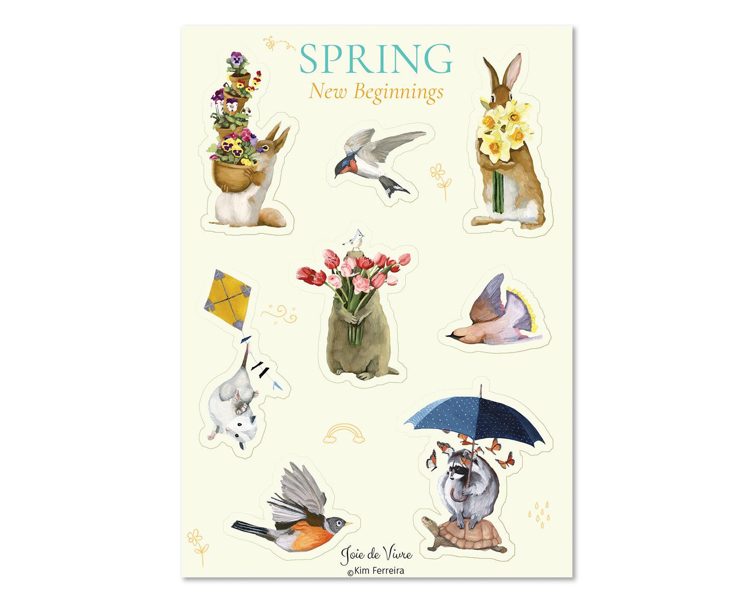 Spring Sticker Sheet – Kim Ferreira