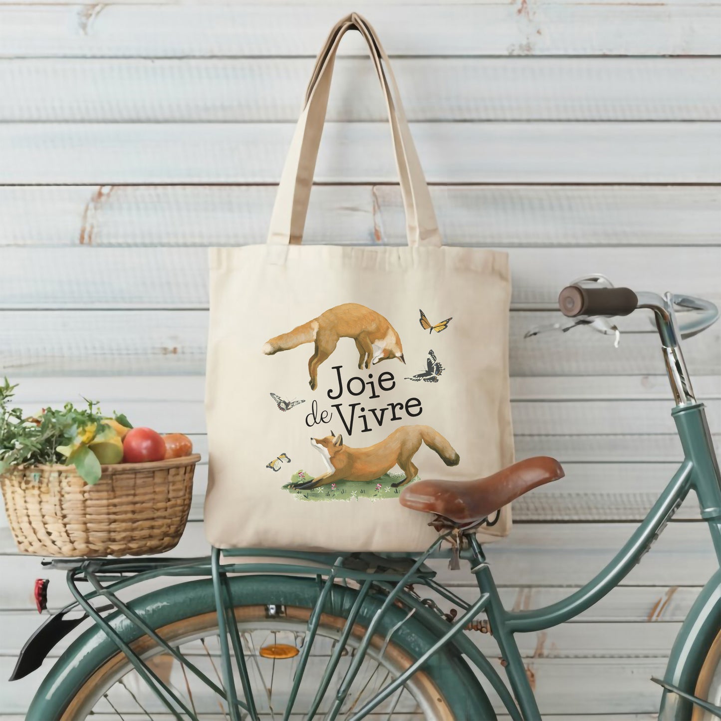 Cotton Canvas Tote Bag - Joie de Vivre