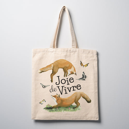 Cotton Canvas Tote Bag - Joie de Vivre
