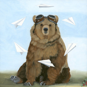 Bear w/ Paper Airplanes - Art Print