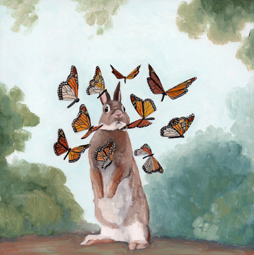 woodland animal art print by Kim Ferreira; nursery wall art
