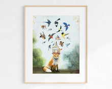 Load image into Gallery viewer, NEW! Fox and Birds of a Feather - Art Print