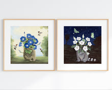Load image into Gallery viewer, Raccoon w/ Moonflower - Art Print